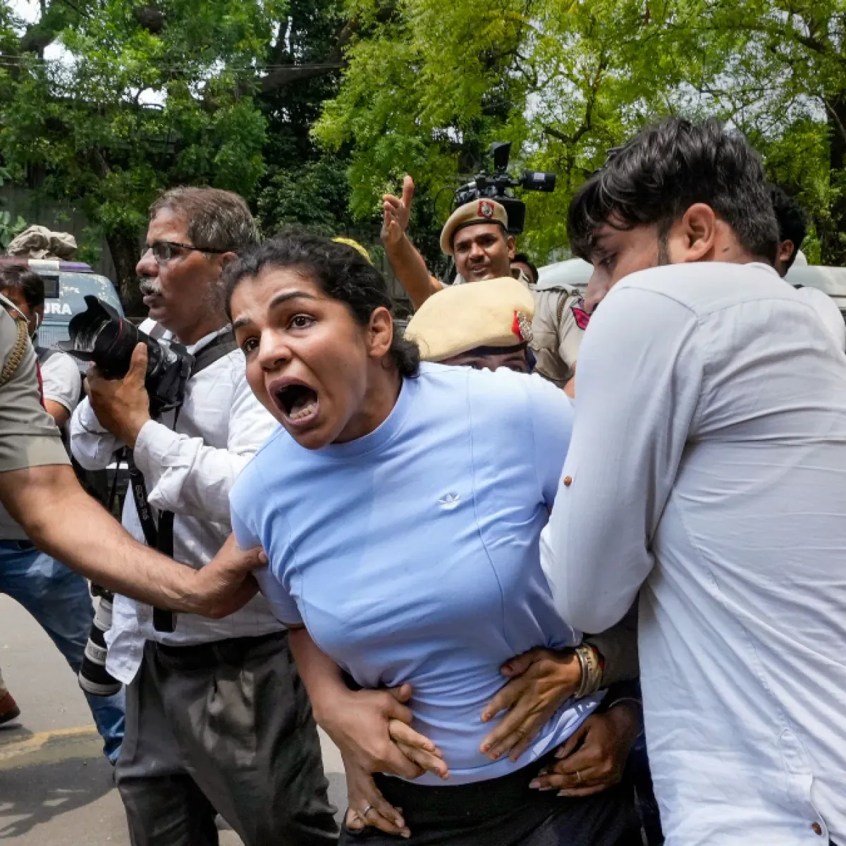 印度角力女選手抗議性騷擾