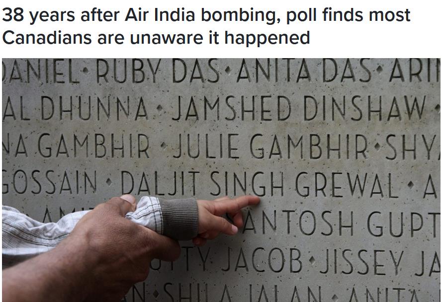 Ignorance prevails: Canadians oblivious to Air India bombing’s painful legacy.