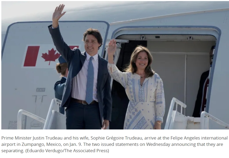 Justin Trudeau and Sophie Grégoire Trudeau announce separation