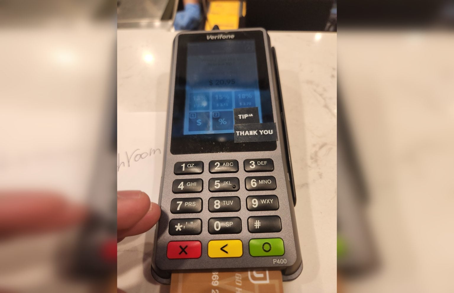 Burnaby restaurant slammed for covering ‘no tip’ option on payment terminal