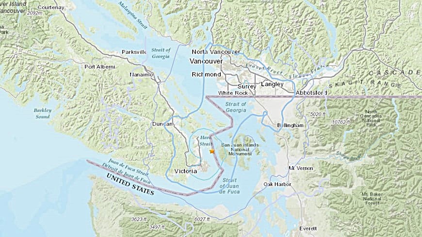 Early morning earthquake rattles the Lower Mainland