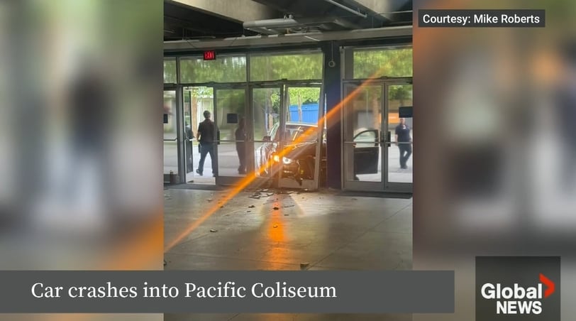 Car drives into Pacific Coliseum doors during Cirque du Soleil show