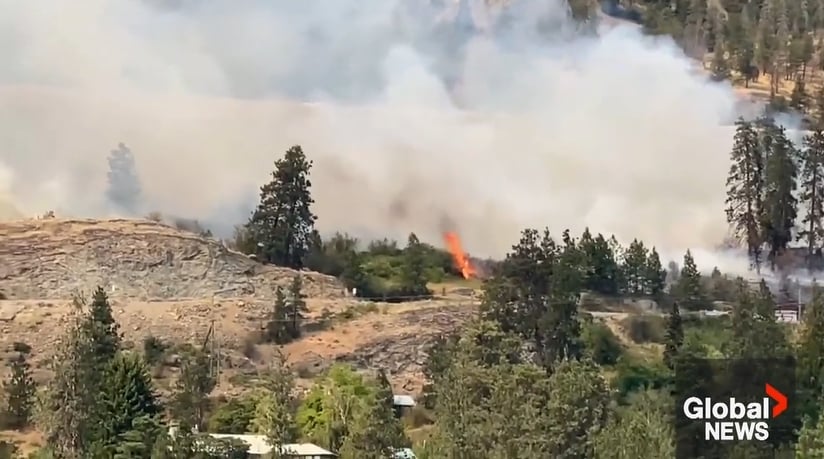 Wildfire north of Peachland triggers ‘tactical evacuations’