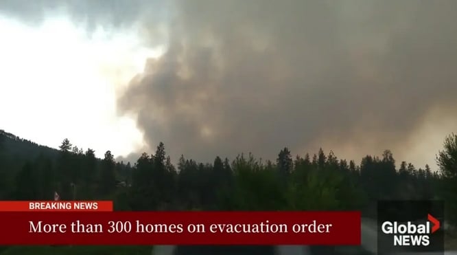 Peachland wildfire: 325 on evacuation order, more than 1,000 on evacuation alert