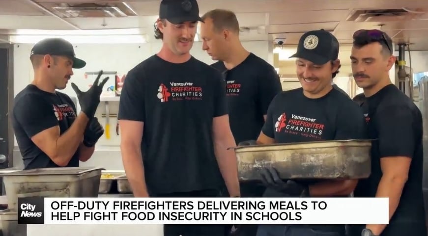 Off-duty Vancouver firefighters delivering meals to help fight food insecurity in schools