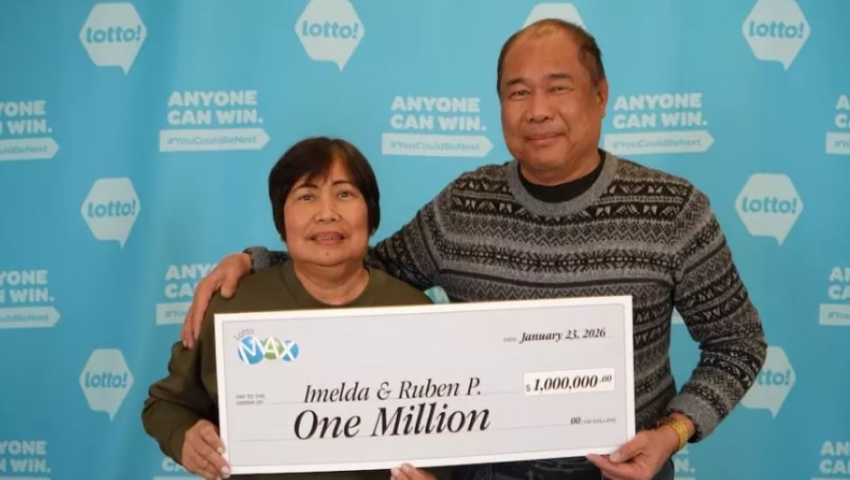 ‘She started crying’: Vancouver couple win $1 million playing Lotto Max